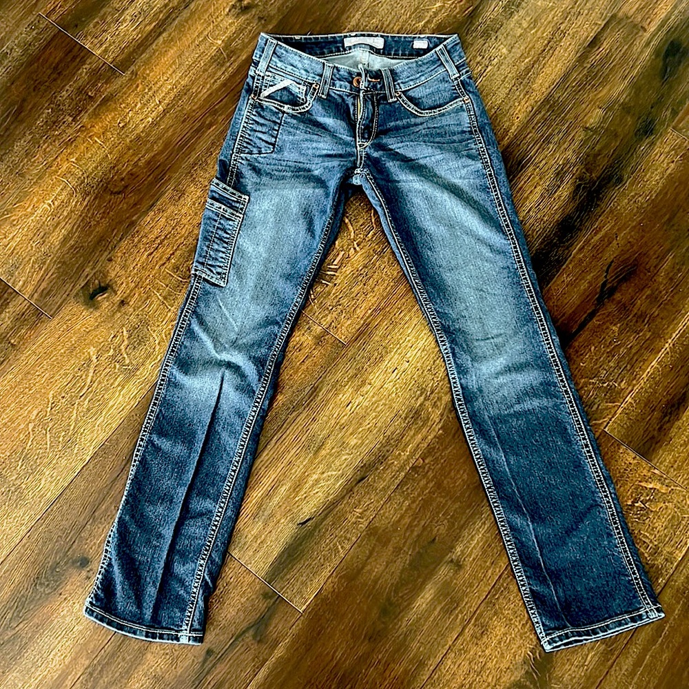Women’s Ariat rebar mid-ride straight leg jeans size 26